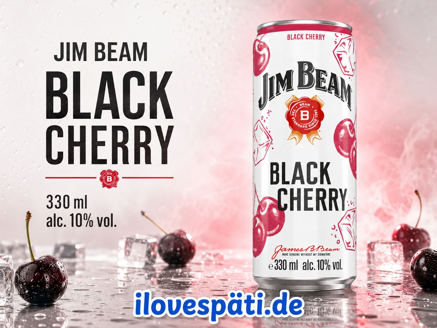 Jim Beam Black Cherry Bourbon-Mixgetränk 330 ml – 10 % vol.