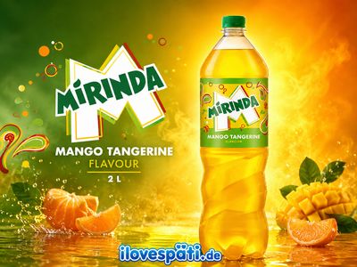 Mirinda Mango Tangerine Limonade 2 l – Mango-Mandarinen-Geschmack