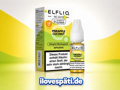 ELFLIQ Nic Salts Pineapple Coconut 10 mg/ml Nikotinsalz Liquid 10 ml