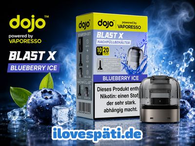 DOJO Blast X Blueberry Ice Nachfüllbehälter 10 ml 20 mg/ml