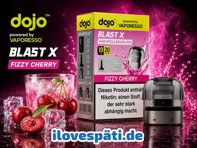 DOJO Blast X Fizzy Cherry Nachfüllbehälter 10 ml 20 mg/ml