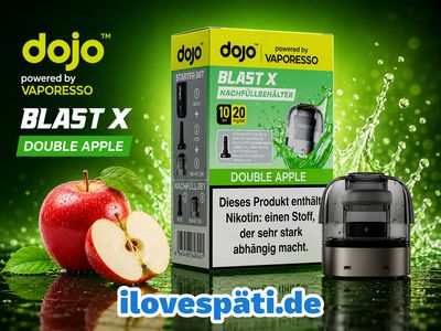 DOJO Blast X Double Apple Nachfüllbehälter 10 ml 20 mg/ml