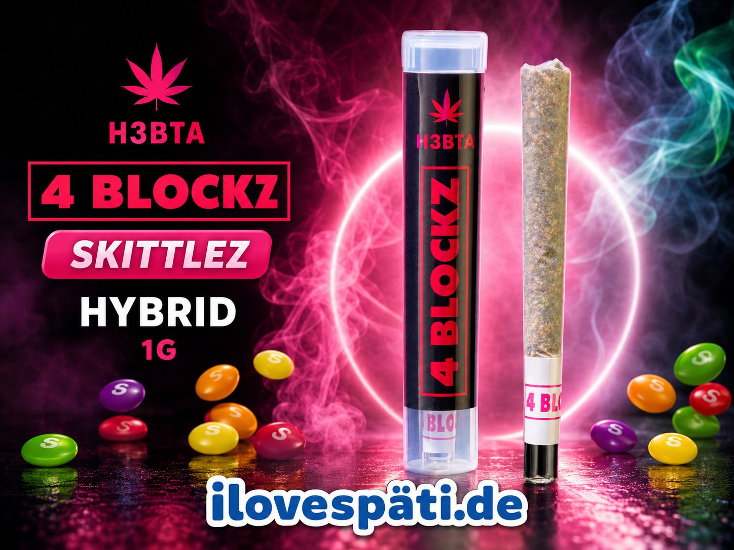 4 Blockz H3BTA Skittlez Hybrid Pre-Roll 1 g