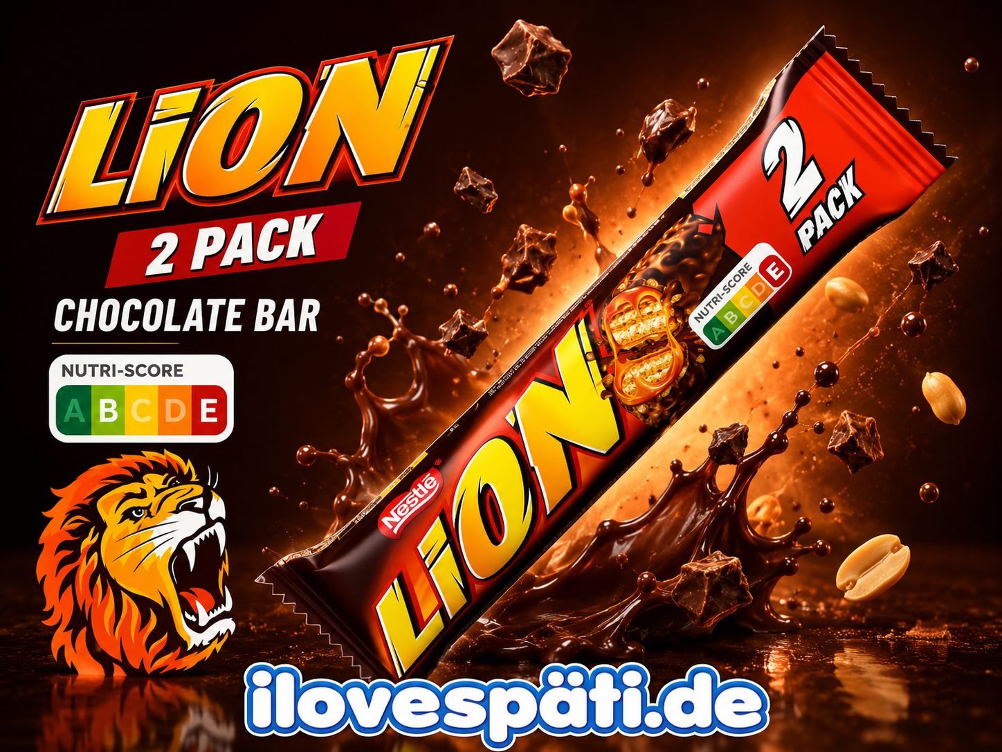 Nestlé LION 2 Pack Schokoladen-Waffelriegel 2 × 30 g