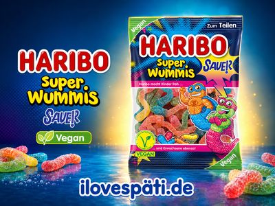 HARIBO Super Wummis Sauer veganes Fruchtgummi 175 g