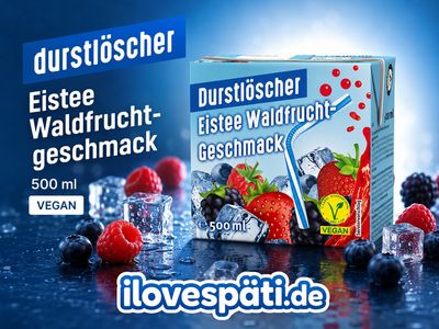 Durstlöscher Eistee Waldfrucht veganes Getränk 500 ml