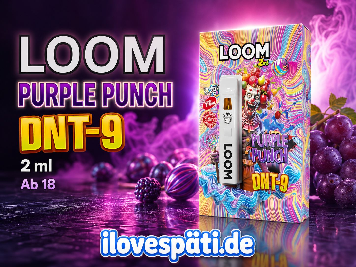 LOOM 95 % DNT-9 Purple Punch Vape 2 ml