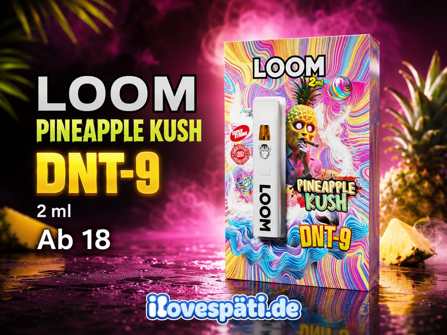LOOM 95 % DNT-9 Pineapple Kush Vape 2 ml