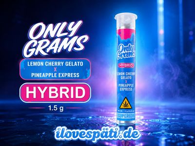 Only Grams Superior Lemon Cherry Gelato x Pineapple Express Hybrid Pre-Roll 1,5 g