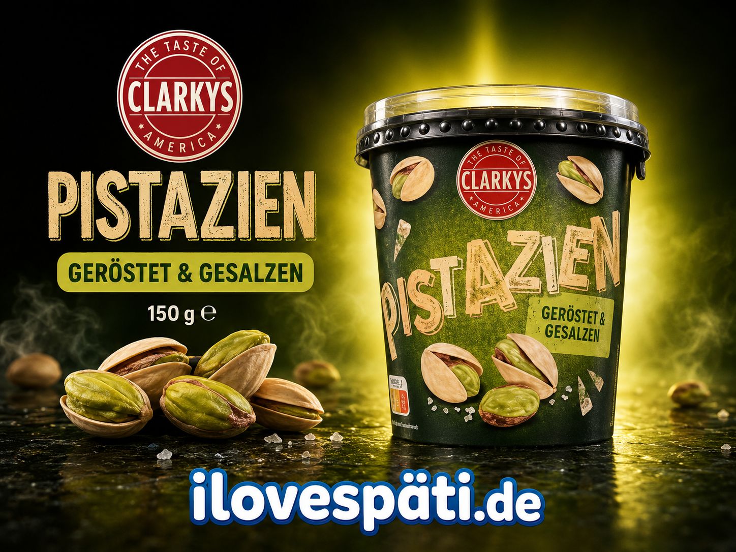 Clarkys Pistazien geröstet &amp; gesalzen 150 g Becher