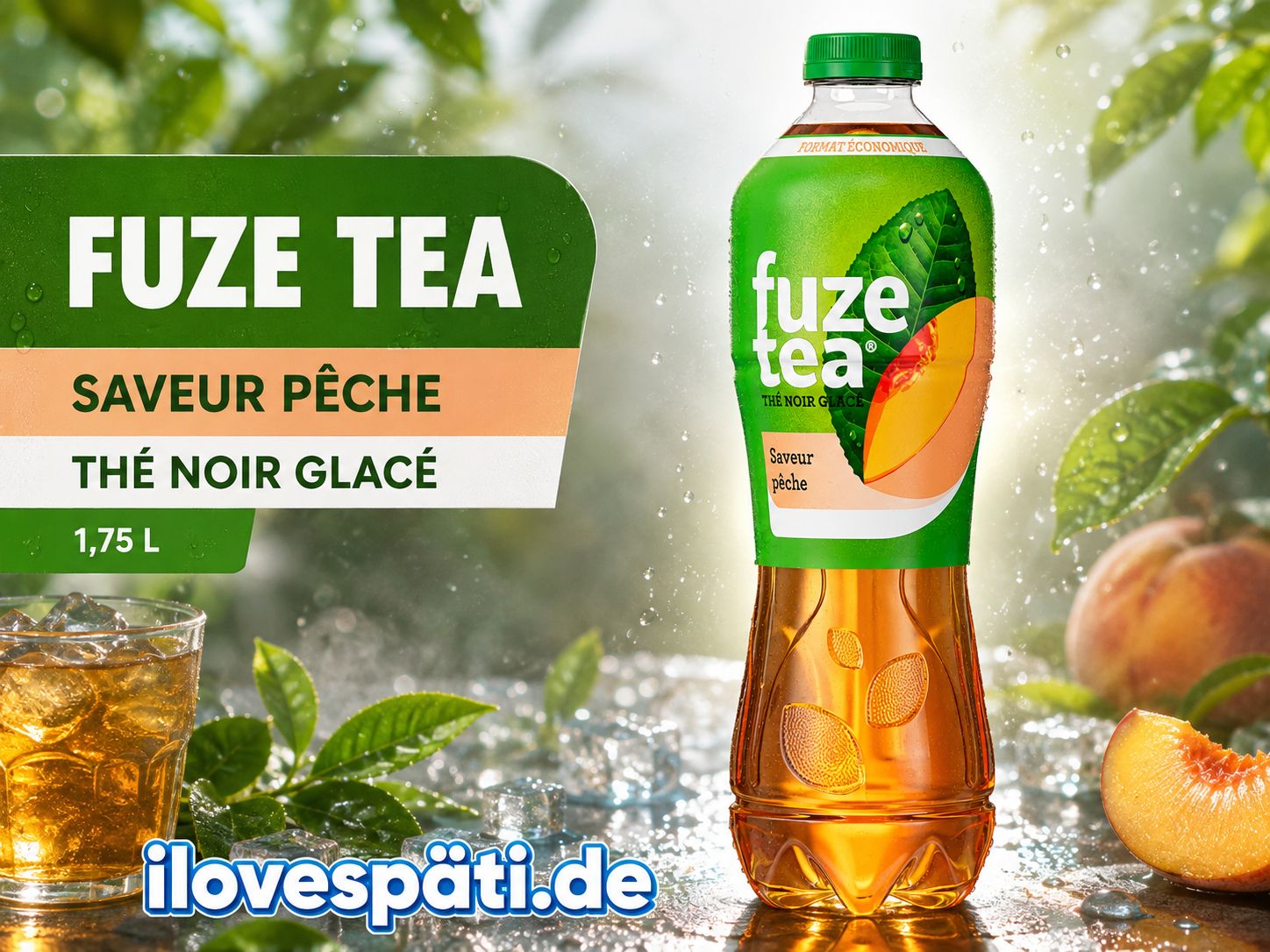 Fuze Tea Schwarzer Eistee Pfirsich 1,75 L