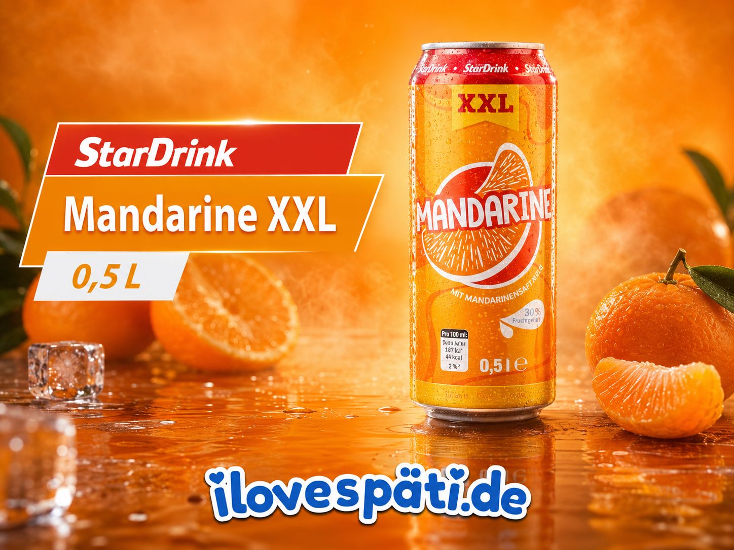 StarDrink Mandarine XXL Erfrischungsgetränk 0,5 l