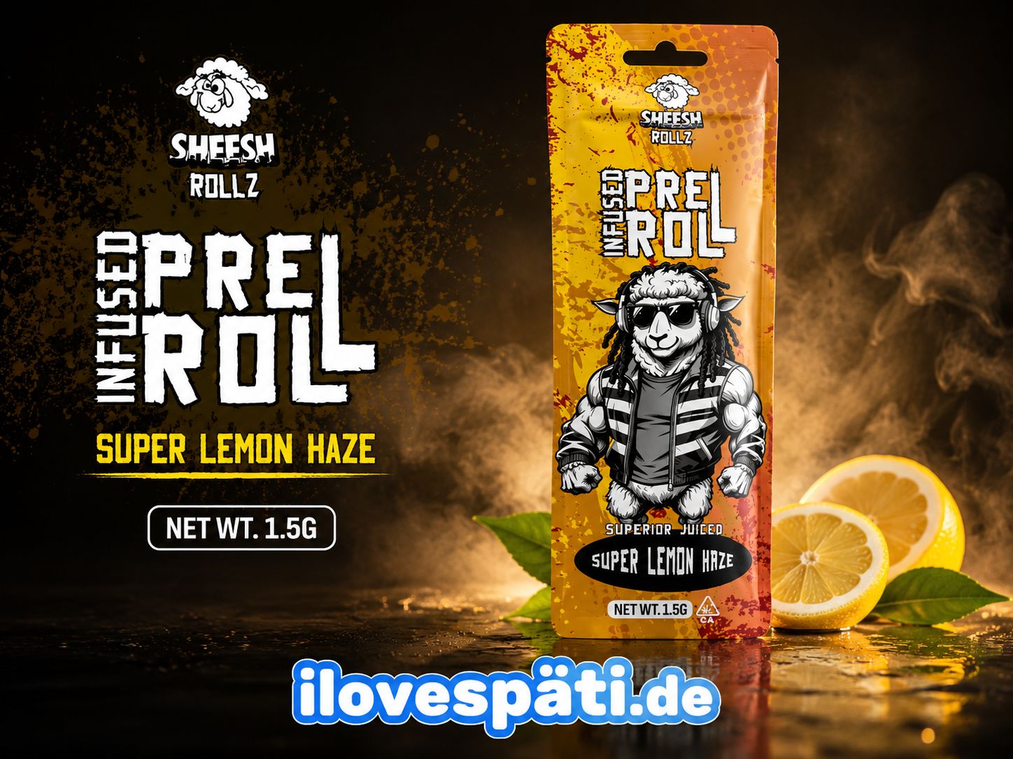 SHEESH Rollz Super Lemon Haze CBD Pre-Roll 1,5 g