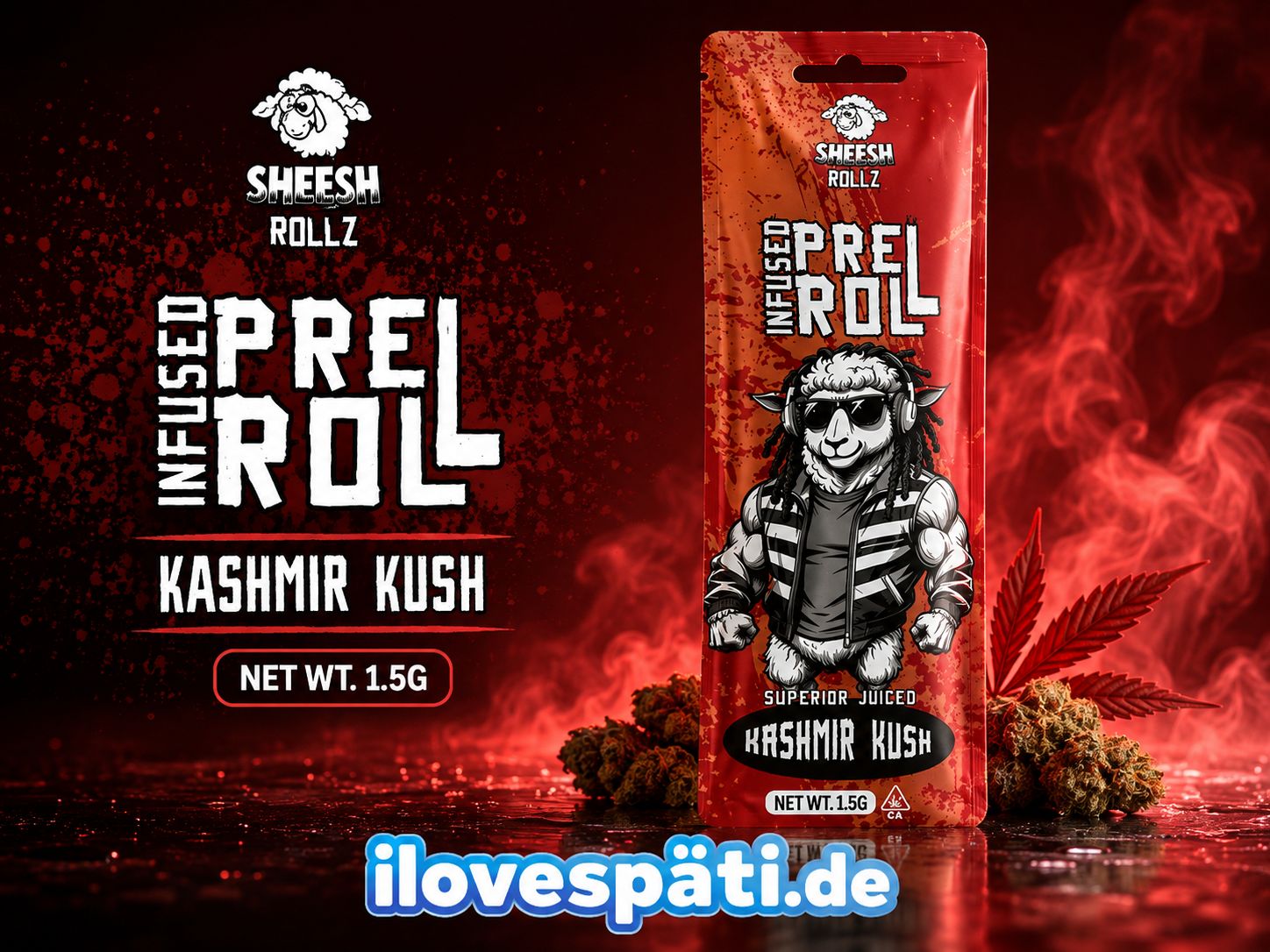 SHEESH Rollz Kashmir Kush CBD Pre-Roll 1,5 g