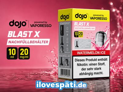 DOJO Blast X Watermelon Ice Nachfüllset 10 ml 20 mg/ml