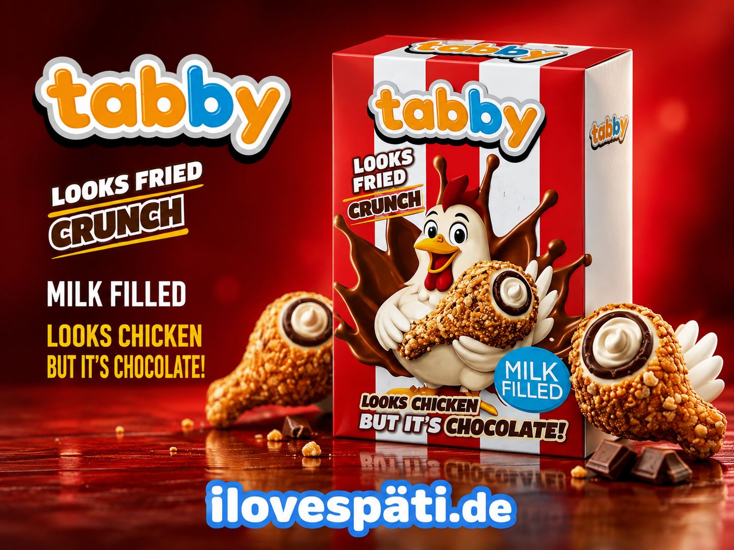 Tabby Looks Fried Crunch Milk Filled Schoko-Snack