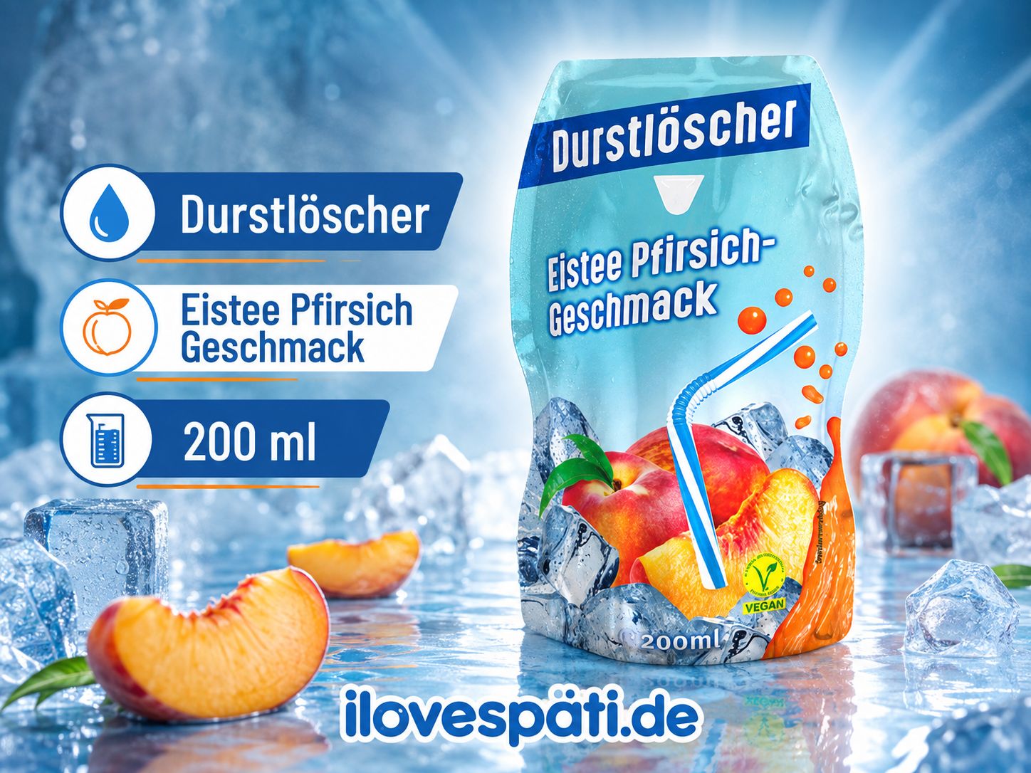 Durstlöscher Eistee Pfirsich 200 ml – vegan