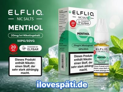 ELFLIQ Menthol Nic Salt Liquid 10 ml – 20 mg/ml