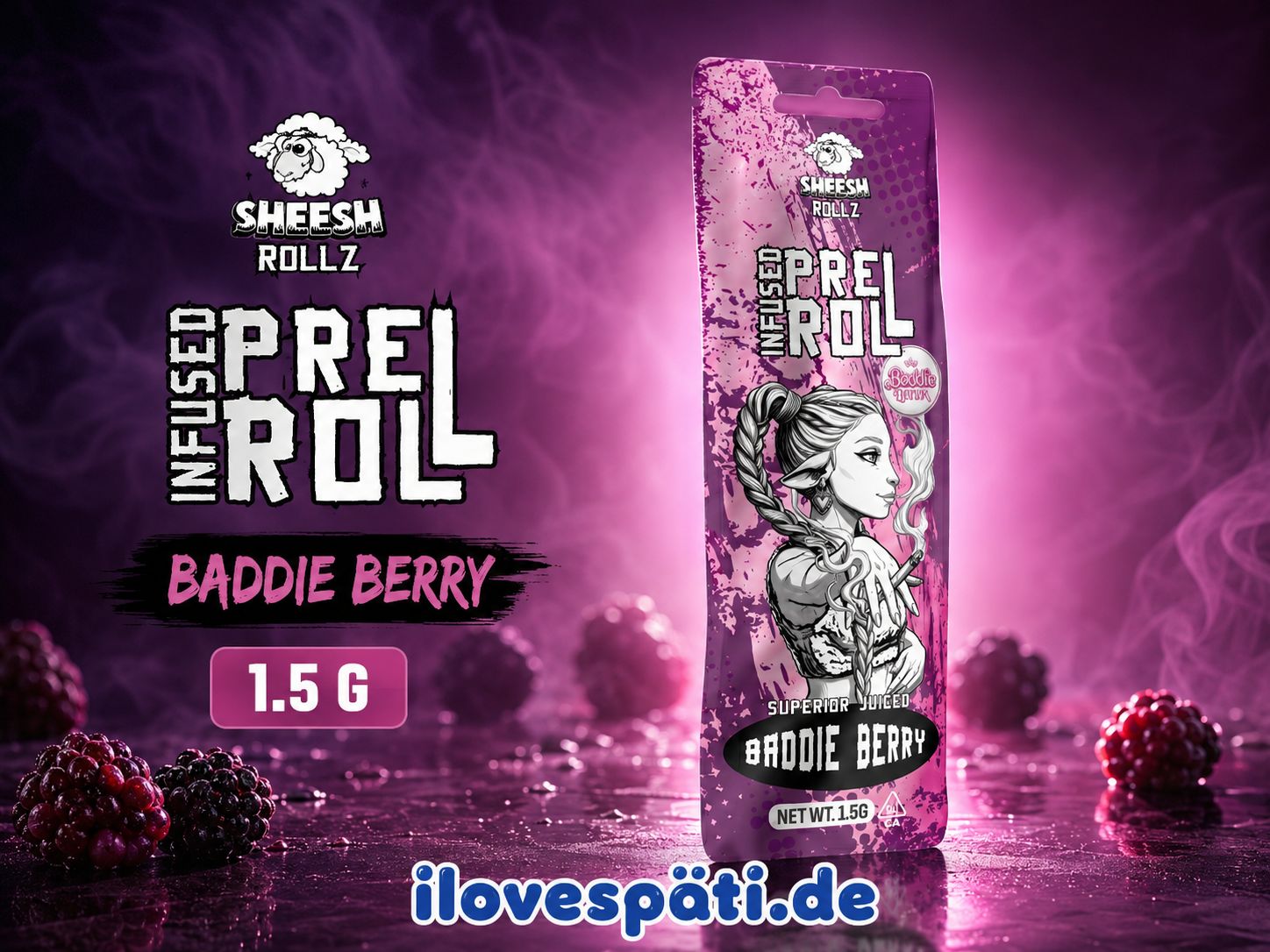 SHEESH ROLLZ Baddie Berry Infused Pre Roll 1,5 g