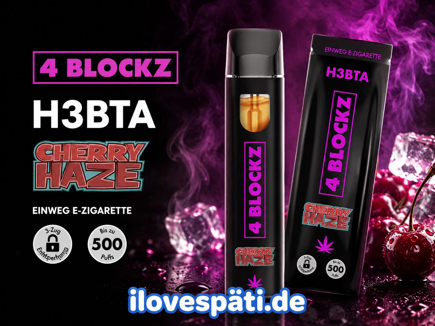 4 BLOCKZ H3BTA Cherry Haze Einweg-Vape 1 ml