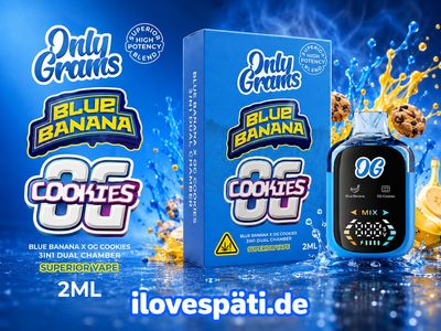 OnlyGrams Superior Dual Chamber Blue Banana × OG Cookies Vape 2 ml