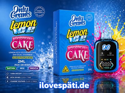 OnlyGrams Lemon Ice × Ice Cream Cake Dual Chamber Vape 2 ml