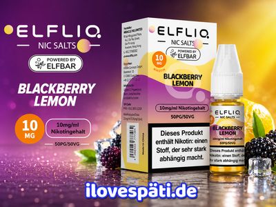 ELFBAR ELFLIQ Blackberry Lemon Nikotinsalz-Liquid 10 ml 10 mg/ml