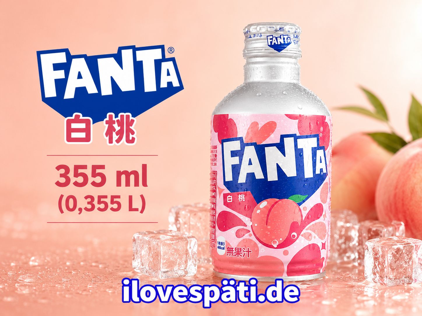 Fanta White Peach Japan 300 ml Aluminiumflasche