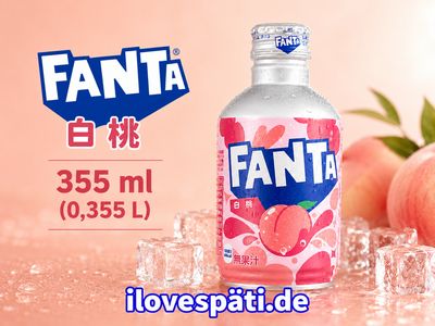 Fanta White Peach Japan 300 ml Aluminiumflasche