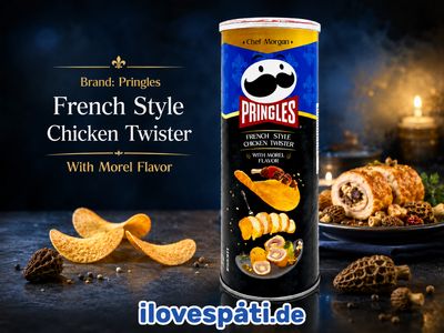 Pringles Chef Morgan French Style Chicken Twister with Morel Flavor Stapelchips 80 g