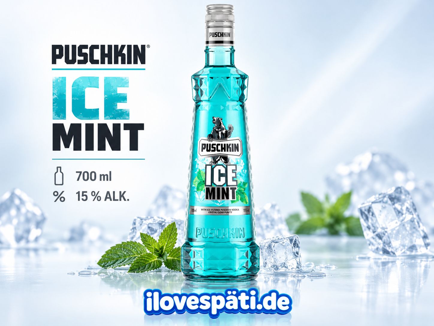 Puschkin Ice Mint Minzlikör 0,7 l – 15 % vol.