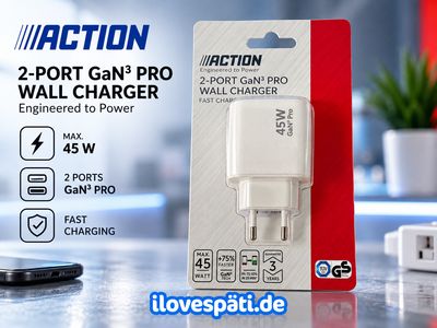 Re-load GaN³ Pro 2-Port Wandladegerät 45 W USB-C + USB-A Weiß
