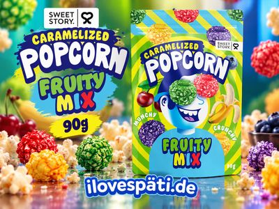Sweet Story Caramelized Popcorn Fruity Mix 90 g Sweet Story Caramelized Popcorn Fruity Mix 90 g