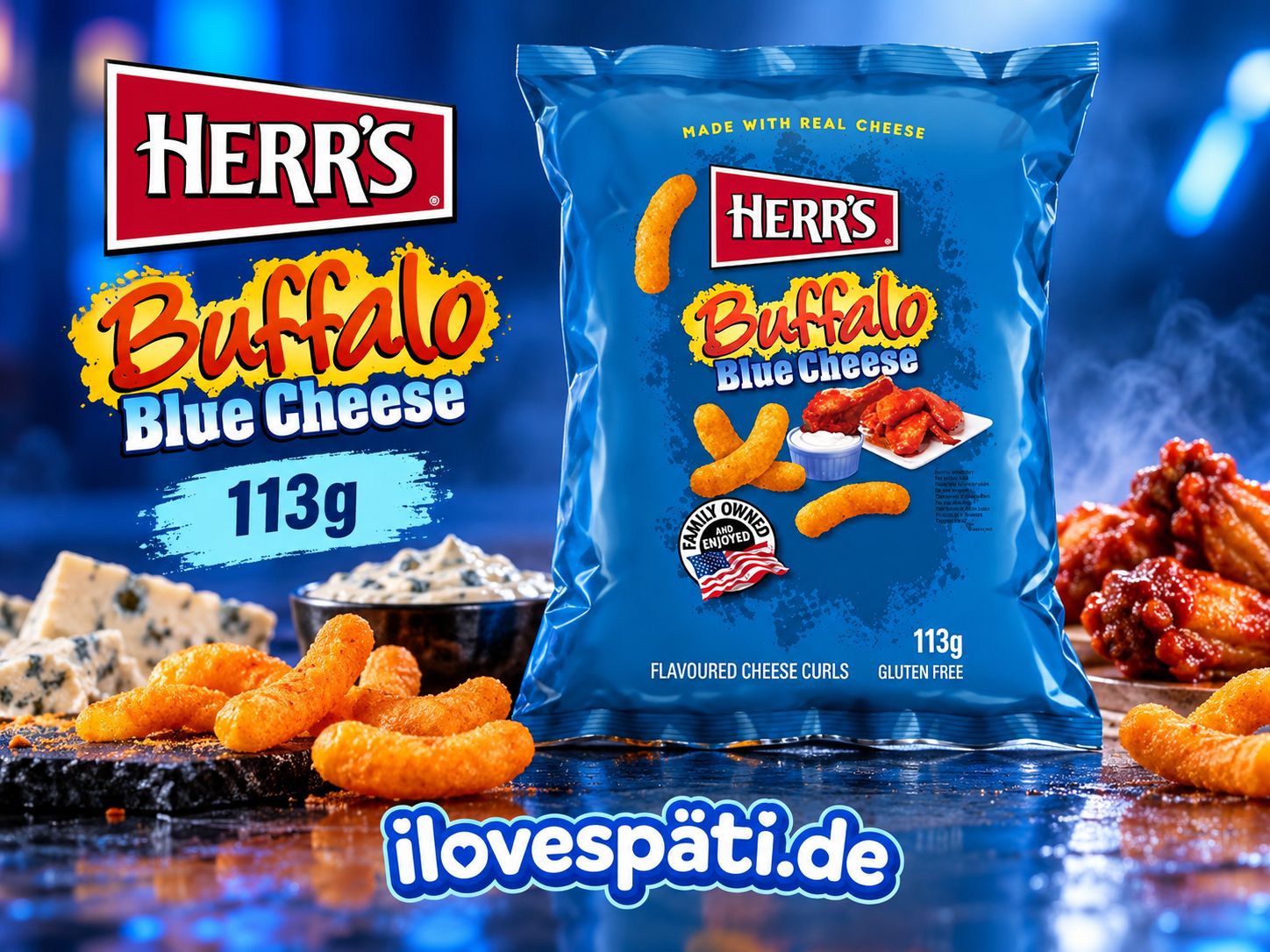Herr’s Buffalo Blue Cheese Curls Käseflips 113 g
