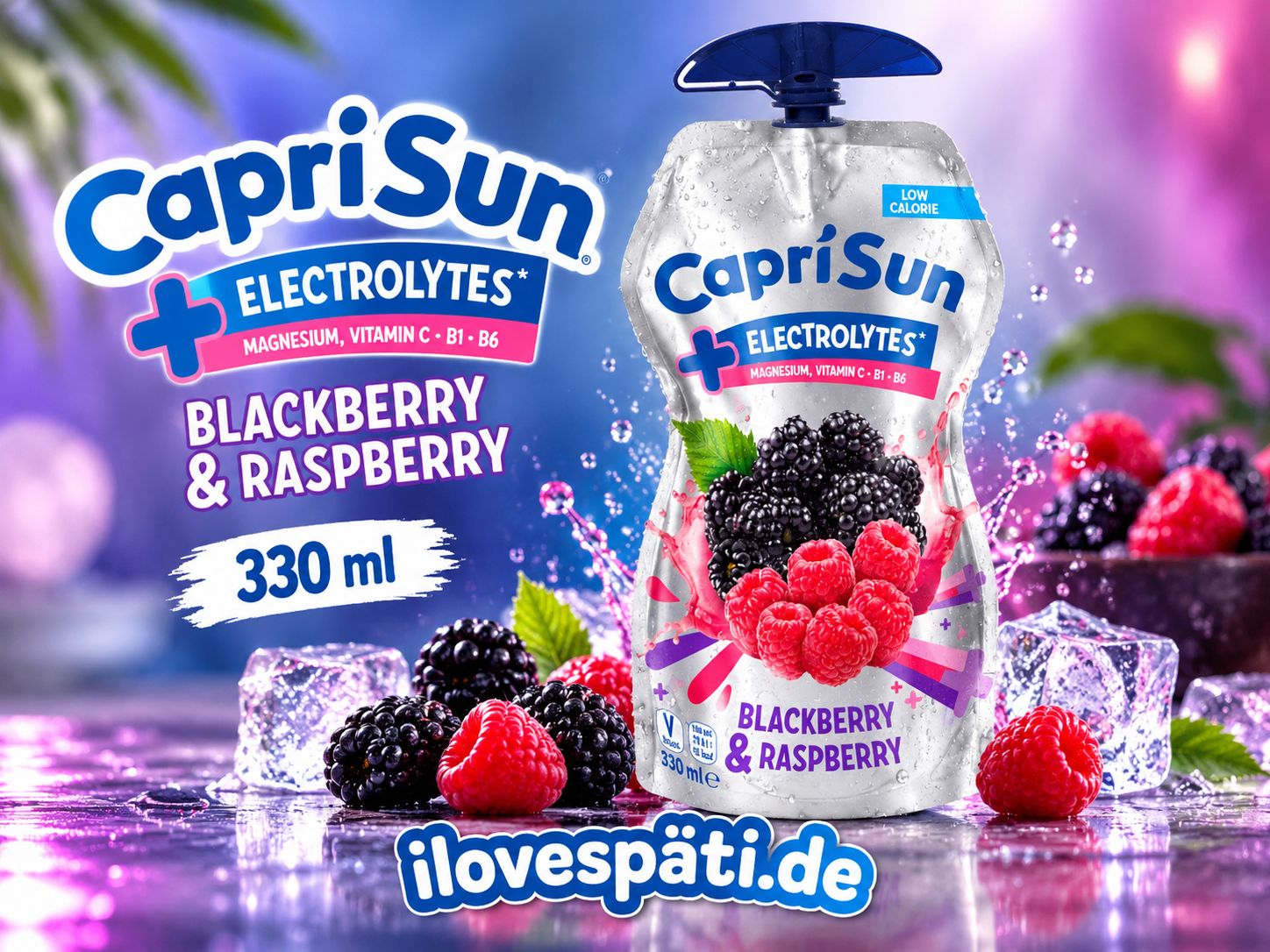 Capri-Sun +Electrolytes Blackberry &amp; Raspberry 330 ml