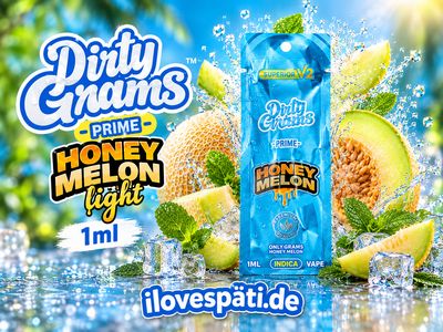 Dirty Grams Prime Honey Melon Light Vape 1 ml