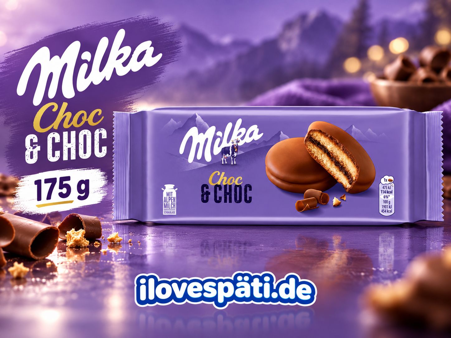 Milka Choc &amp; Choc 7 × 25 g (175 g) Schokoküchlein mit Kakaocreme