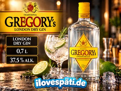 Gregory’s London Dry Gin 0,7 l – 37,5 % vol Gregory’s London Dry Gin 0,7 l – 37,5 % vol