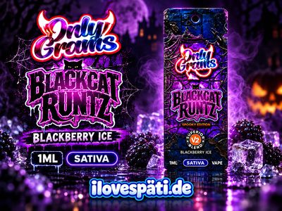 OnlyGrams Blackcat Runtz Spooky Edition V2 Sativa Vape 1 ml – Blackberry Ice