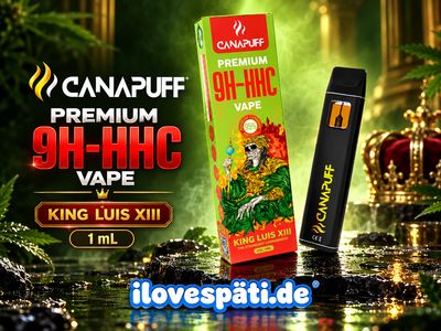 Canapuff Premium King Luis XIII 9H-HHC Vape 1 ml – 95 % laut Hersteller