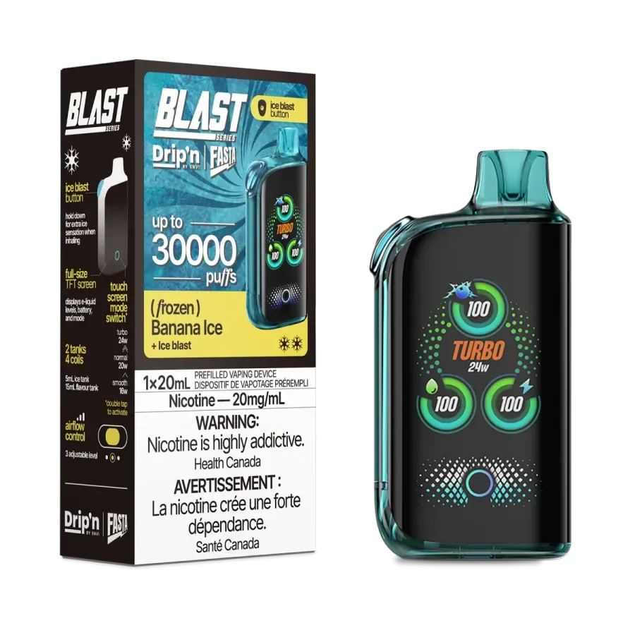 DRIP IN BLAST 30K (ALBERTA TAX INCLUDED ) - Frozen Banana Ice, 20 mg