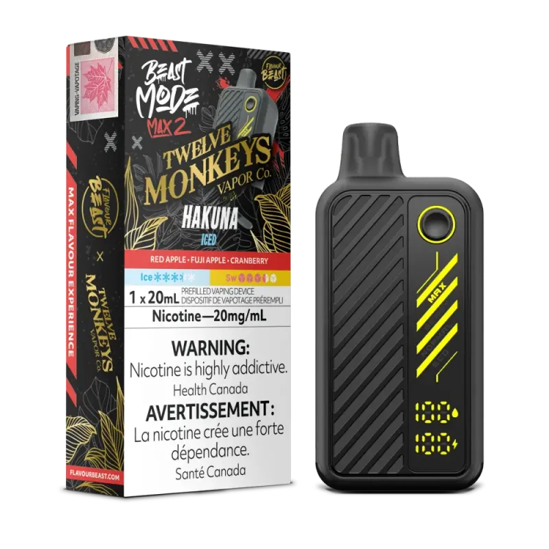FLAVOUR BEAST X TWELVE MONKEYS BEAST MODE MAX 2 50K — disposable vape