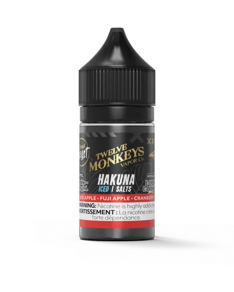 FLAVOUR BEAST X TWELVE MONKEYS SALT 30 ML (EXCISE AB TAX INCLUDED) - Hakuna Iced, 20 mg