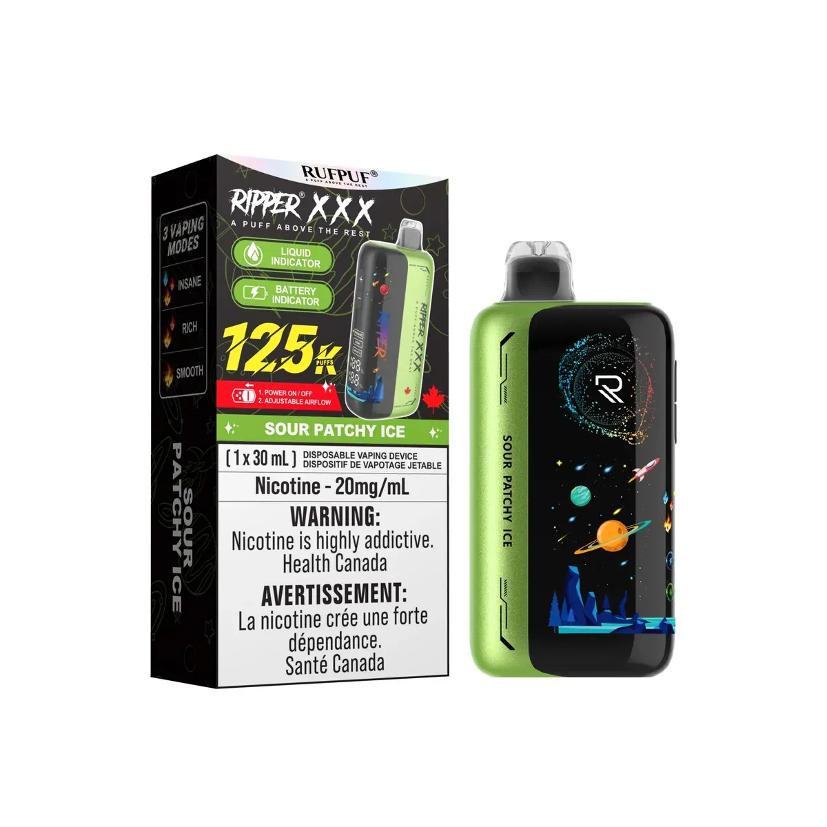 RIPPER XXX 125 K 30 ML (EXCISE AB TAX INCLUDED) - Sour Berries, 20 mg