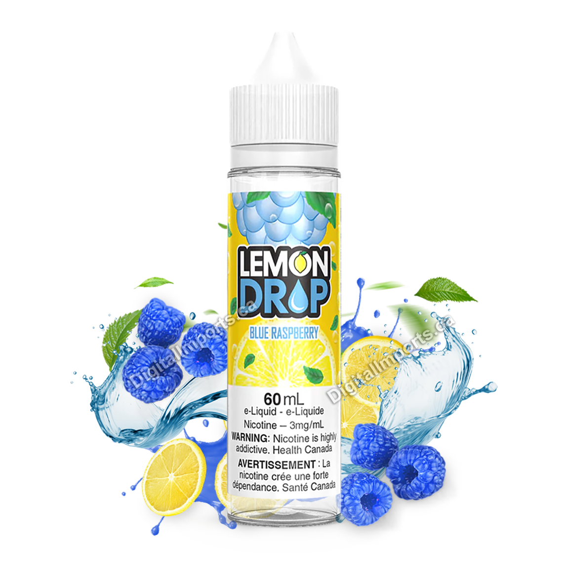 LEMON DROP FREEBASE 60 ML - BLUE RASPBERRY, 3 mg