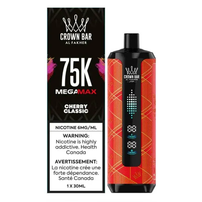 Crown bar 75k Al Fakher (EXCISE AB TAX INCLUDED) - Cherry Classic, 6 mg