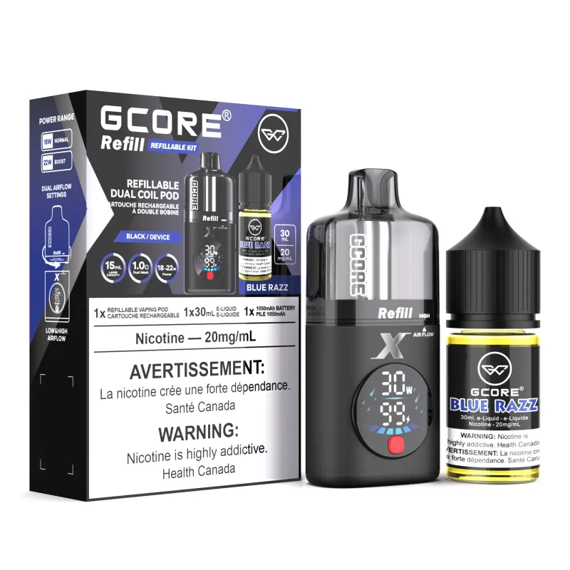 Gcore kit , refill pod + battery + 30 ml Juice (EXCISE AB TAX INCLUDED)