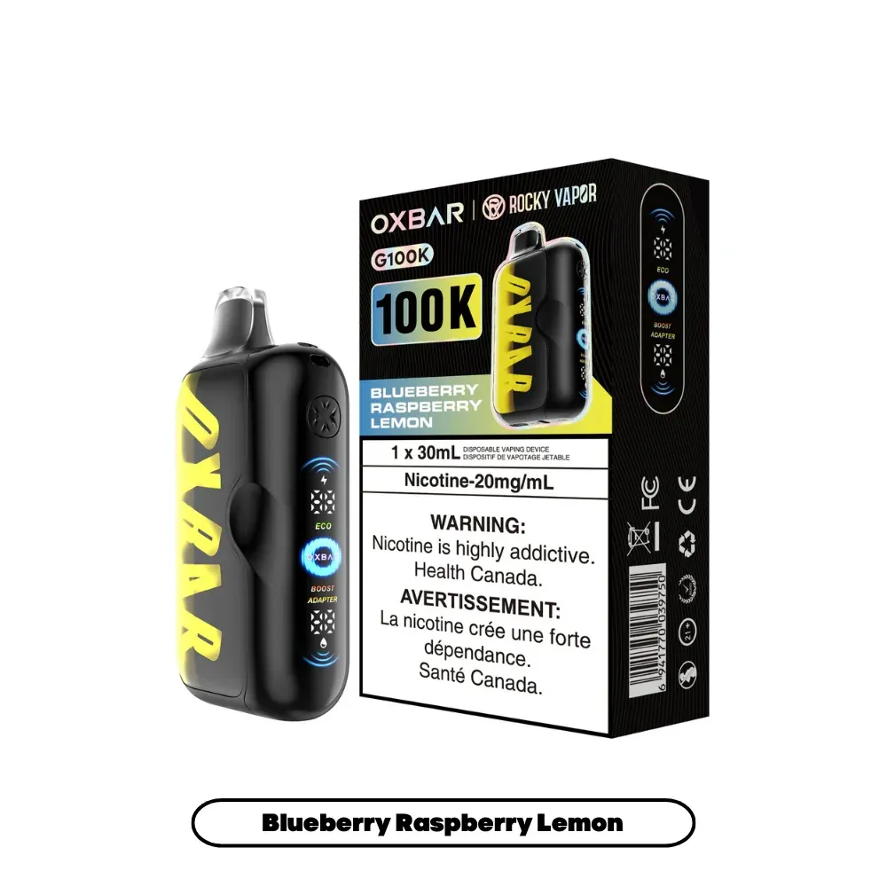 ROCKY VAPOR OXBAR G100K (EXCISE AB TAX INCLUDED) - BLUEBERRY RASPBERRY LEMON, 20 mg