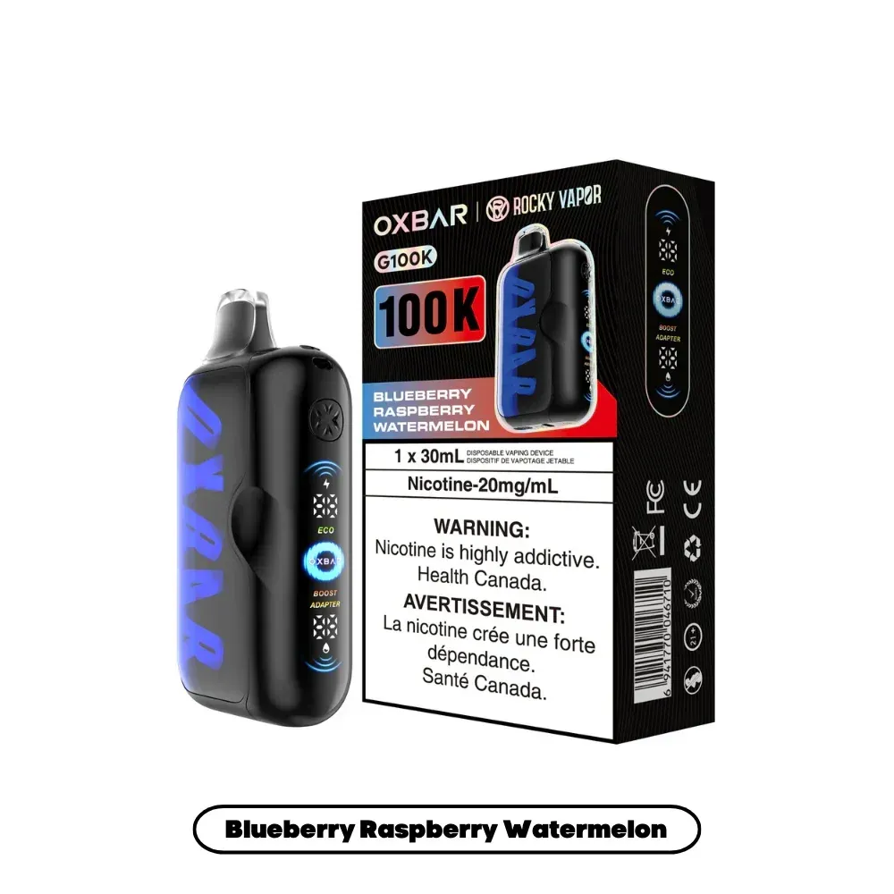 ROCKY VAPOR OXBAR G100K (EXCISE AB TAX INCLUDED) - BLUEBERRY RASPBERRY WATERMELON, 20 mg