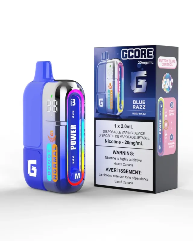 GCORE G 80K Disposable Vape 20mL 20mg GCORE G 80K Disposable Vape 20mL 20mg - Blue Razz